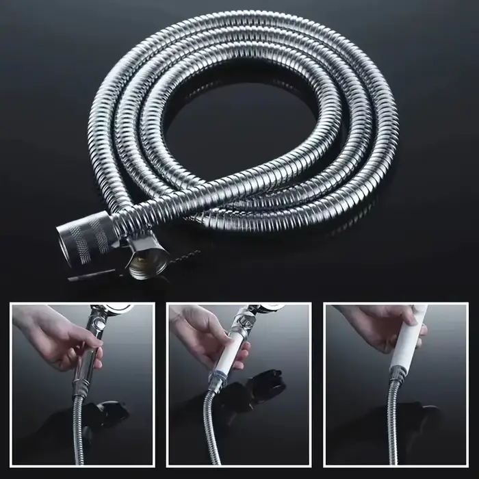 Tuyau de douche, tube de douche en acier inoxydable amélioré, anti-torsion et anti-fuite, résistance