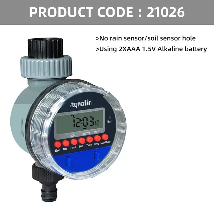 Minuterie d'arrosage électronique avec écran LCD, vanne à bille pour jardin domestique, contrôleur d