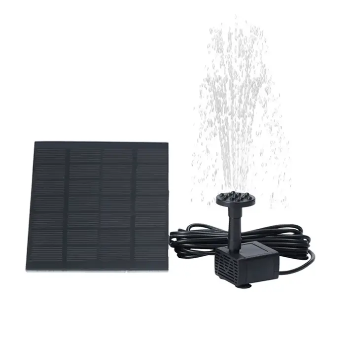 Pompe solaire d'étang à eau multifonctionnelle avec 6 buses, pompe Submersible hydroponique, accesso