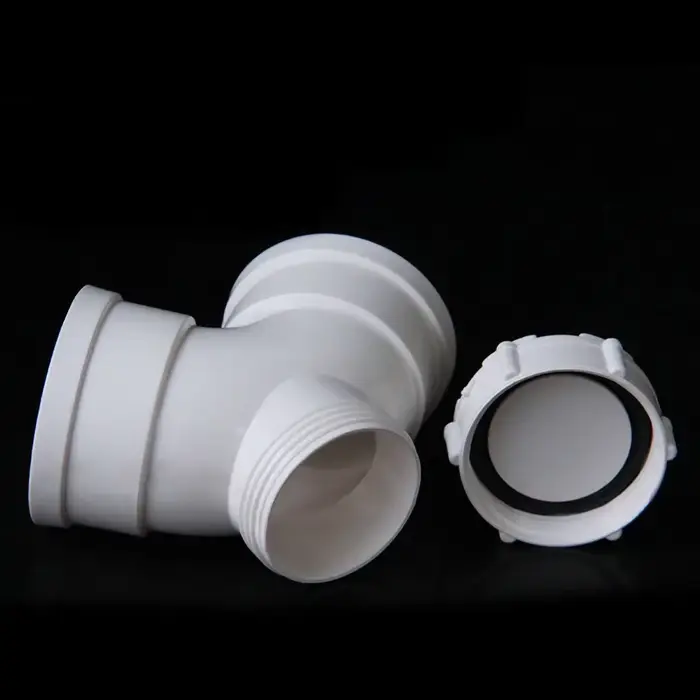 Tuyau de drainage en PVC, joint coudé à 90 degrés avec port d'inspection, raccords de drainage 50 mm