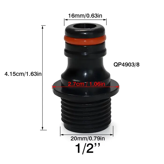 Raccord de robinet en laiton 1/2" 3/4" pour tuyau d'arrosage, connecteur rapide pour pistolet à eau,