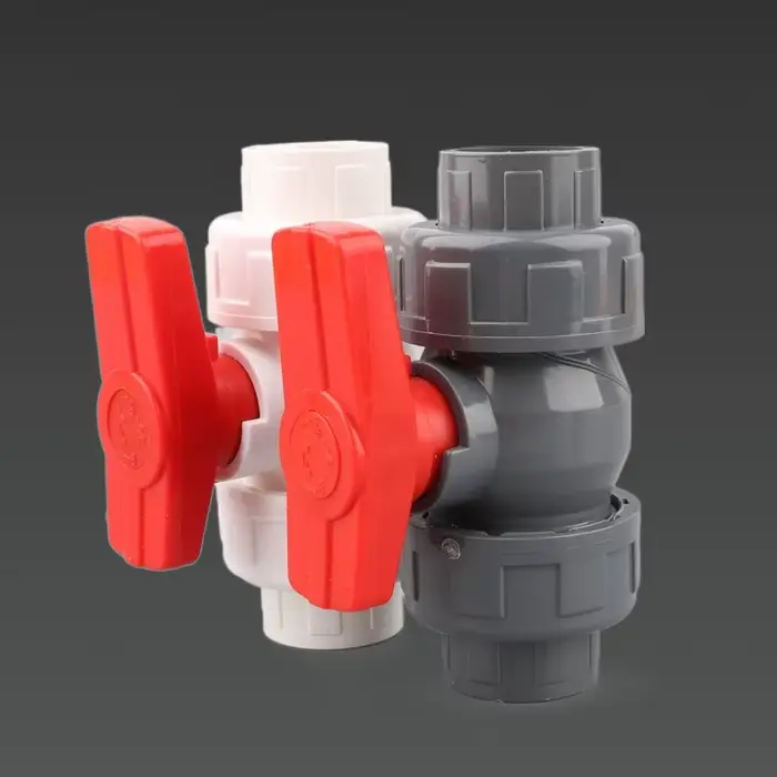 1pc PVC Union robinet à tournant sphérique 20 25 32 40 50mm tuyau d'eau robinet à tournant sphérique