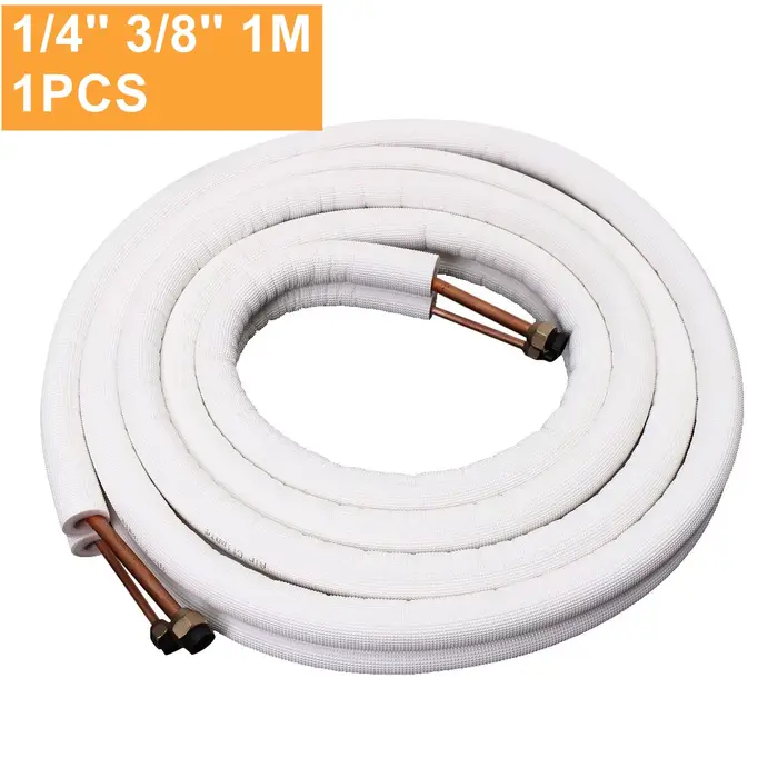 1/2/3/4/7m 1/4 ''3/8'' climatiseur isolé tuyau en cuivre paire bobine Tube ligne divisée fil ensembl