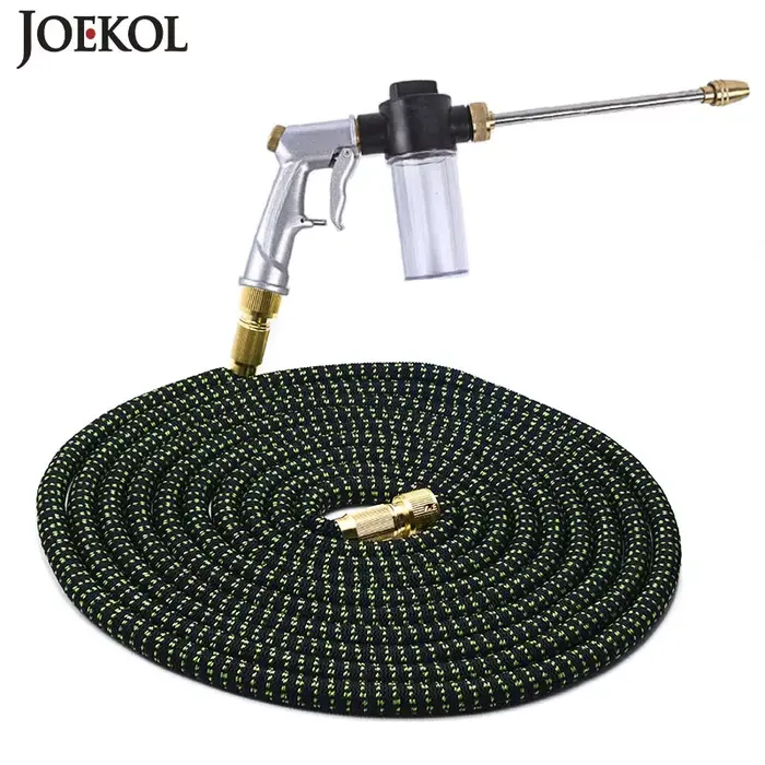 Tuyau d'Arrosage Extensible avec Pistolet de Pulvérisation en Métal