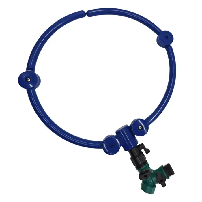 360 °   Distributeur d'arrosage en Y pour tuyau de 33 cm, Anneau d'arrosage circulaire pour arbres, 