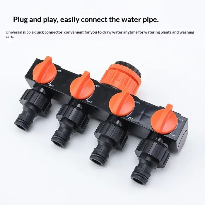 Distributeur d'eau 4 voies pour irrigation goutte à goutte