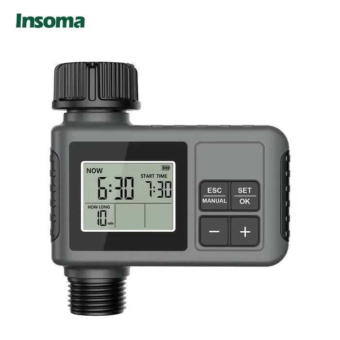 Insoma minuterie d'eau automatique minuterie d'arrosage intelligente écran LCD système d'arrosage programmateur de jardin résistant à l'eau pour jardin extérieur occaions spéciales