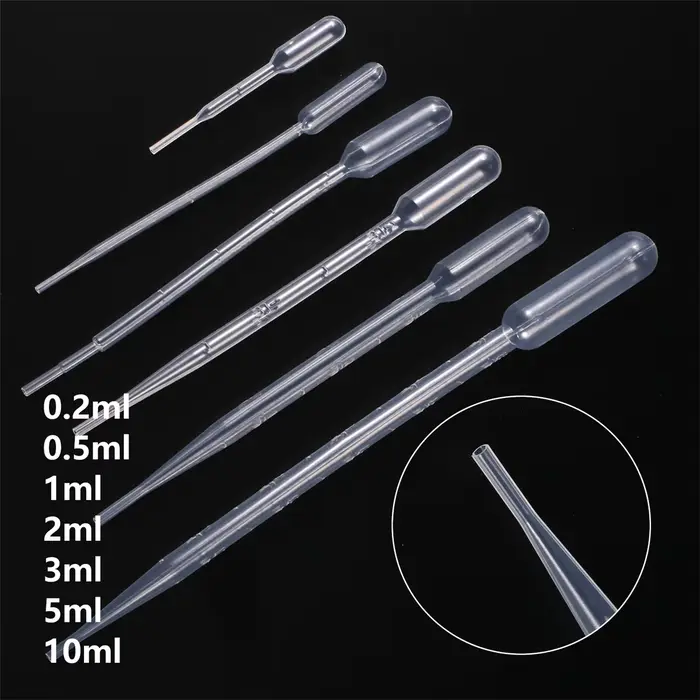 Pipette en plastique transparent pour plantation de jardin avec échelle claire, résistance à la corrosion et forte aspiration, kit d'arrosage pour plantules, serre et fertilisation liquide, disponible en plusieurs couleurs et tailles
