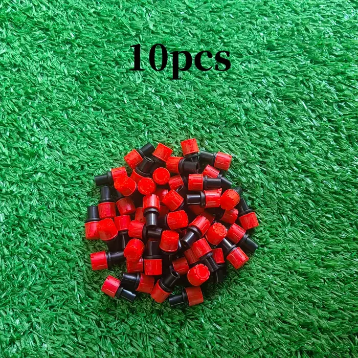 Goutteur d'irrigation rouge réglable avec trou intérieur de 6 mm pour l'arrosage de jardin et l'irrigation goutte à goutte en serre
