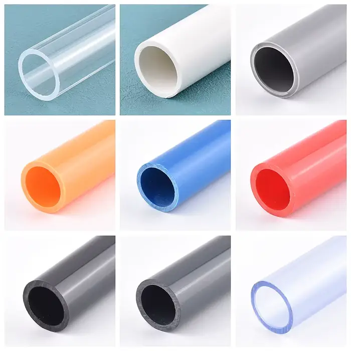Tuyau acrylique en PVC 9 couleurs, diamètre extérieur 20 ~ 50mm, Tube d'aquarium de jardin, système 