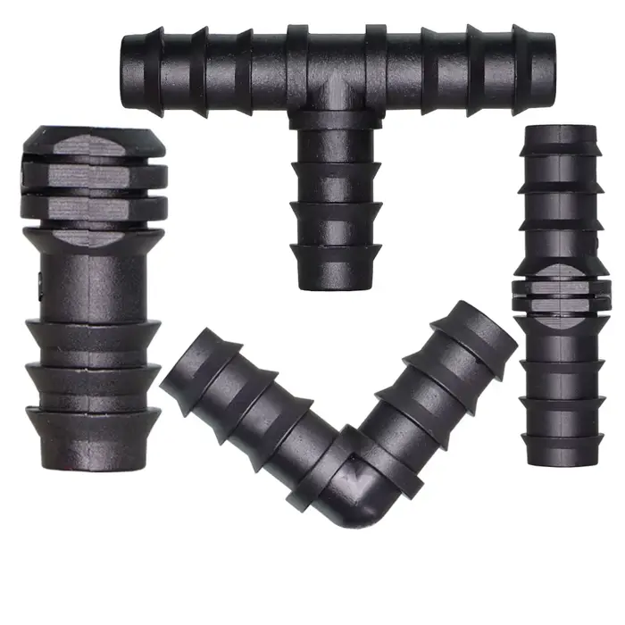 16 20 25 mm Tuyau d'irrigation de jardin Connexion coude en T Joint embout Adaptateur Microdrop