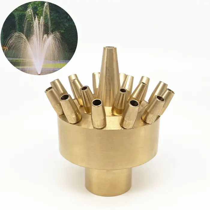 Buses de fontaine en laiton à 3 couches, tête de fontaine de piscine de jardin, 1 po, 1.5 po, nouvea