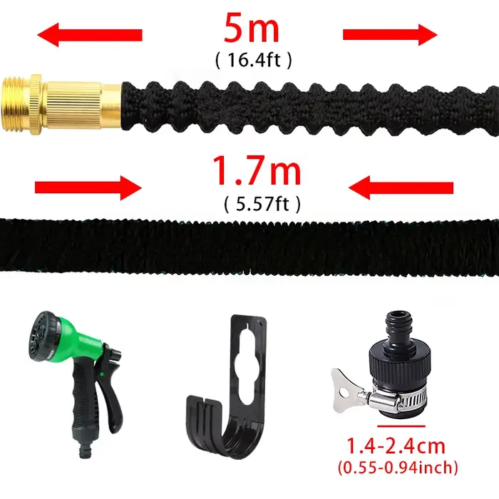 Tuyau d'arrosage extensible pour jardin, tuyau flexible haute pression pour lavage de voiture, irrig