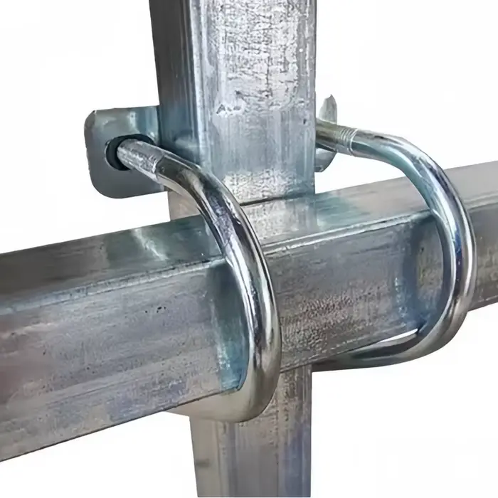8 pièces 40mm colliers de serrage en forme de U pour tuyaux extérieurs poli antirouille adapté pour cour pelouse jardin hangar tuyau en acier Connec...