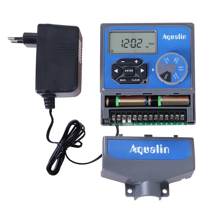 Système d'arrosage automatique pour jardin, 8 Stations, contrôleur d'entrée AC 230V, minuterie d'eau