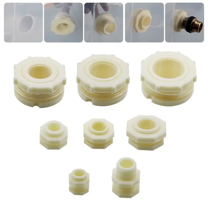 Connecteur de tour d'eau en plastique ABS à filetage mâle, 1/2 ", 3/4", 1/2 ", 1", 3/4 ", 1.2", 2 "f