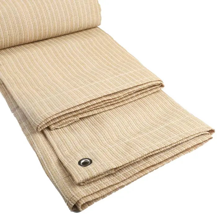 Filet Pare-Soleil en HDPE Beige, Épais à 96% °, Anti-UV, pour l'Extérieur, Pergoles, Modifications, 