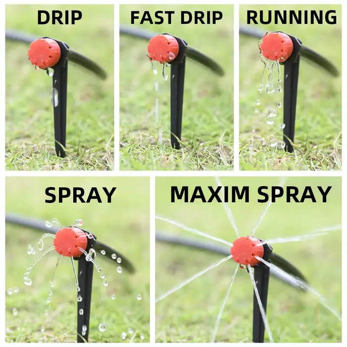 Système d'irrigation goutte à goutte 5M-60M Kit d'arrosage pour plantes avec minuterie réglable pour jardin et serre occasions spéciales