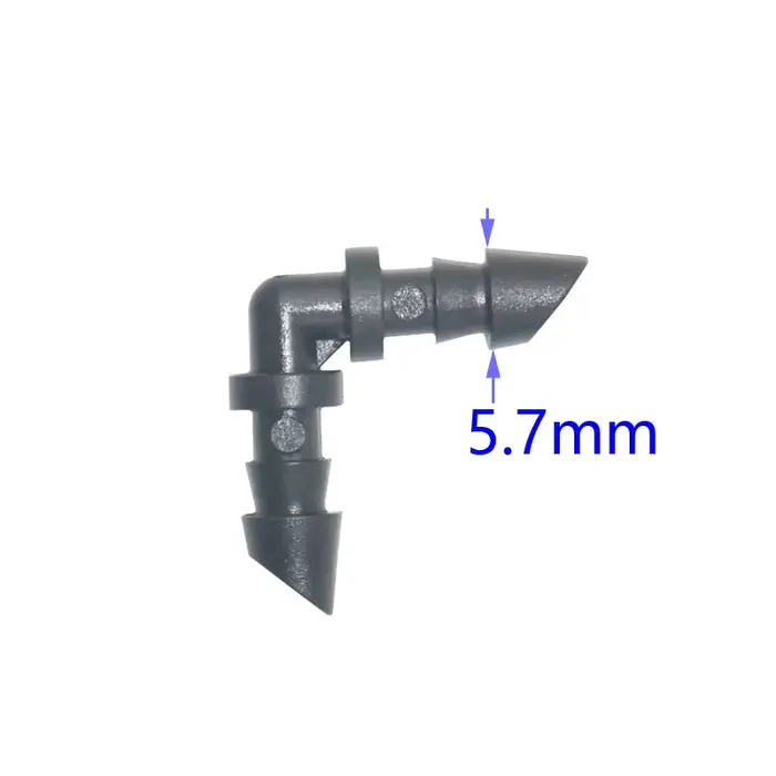 Connecteur d'eau de jardin, 50 pièces, 1/4 ''1/8'' 6mm, bouchon d'extrémité coudée, barbe droite pou