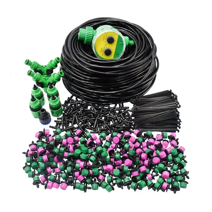 Système d'irrigation goutte-à-goutte Kit d'arrosage automatique multifonctionnel pour jardin, pelouse, plantation d'agriculture et projet de bricolage