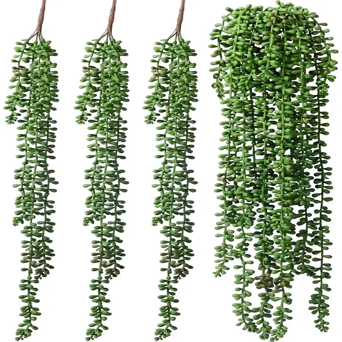Plante artificielle en plastique, vigne de fougère, accessoire pour festival, décoration murale pour