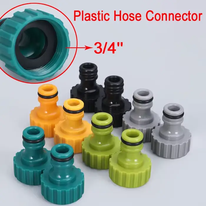 Connecteur de tuyau en plastique de haute qualité, 3/4 pouces, adaptateur rapide pour tuyau d'arrosa