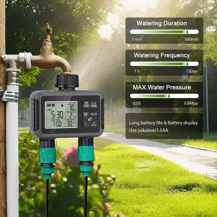 TNCE – programmateur d'irrigation automatique à 1/2 sorties
