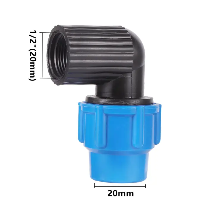 Connecteur de réduction en coude pour tuyau PE pour jardin irrigation en plastique résistant aux hautes pressions et aux conditions météorologiques variées occasions de jardinage et de culture