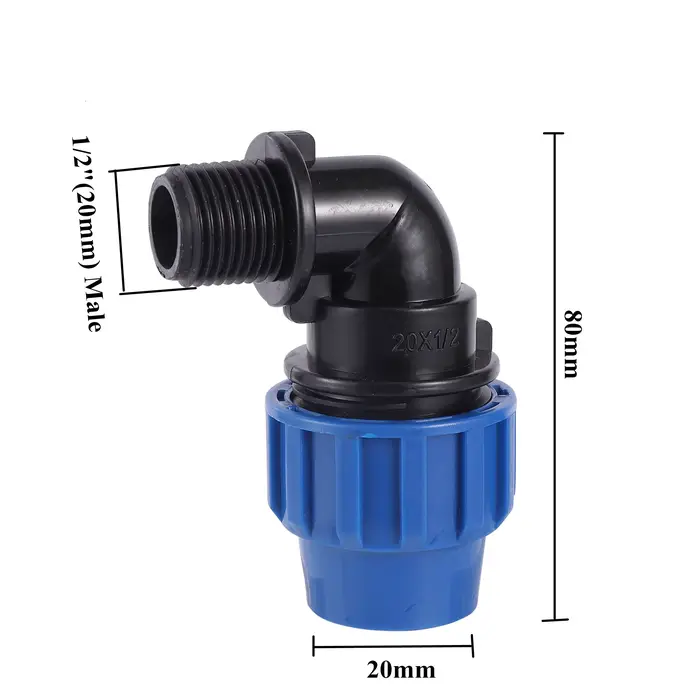 Raccords de tuyaux connecteur PE 20MM 25MM 32MM