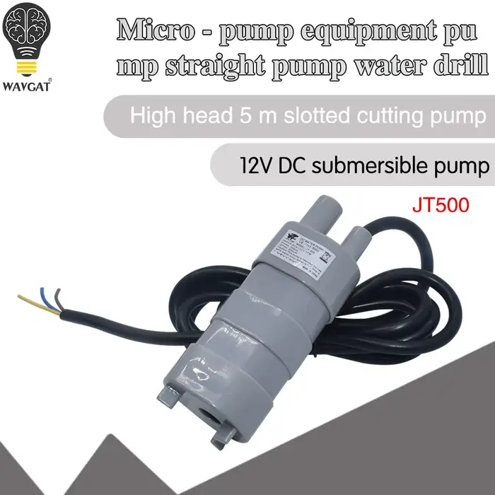 Pompe à eau Submersible haute pression DC 12V 600L/H, Micro moteur à trois fils, avec adaptateur