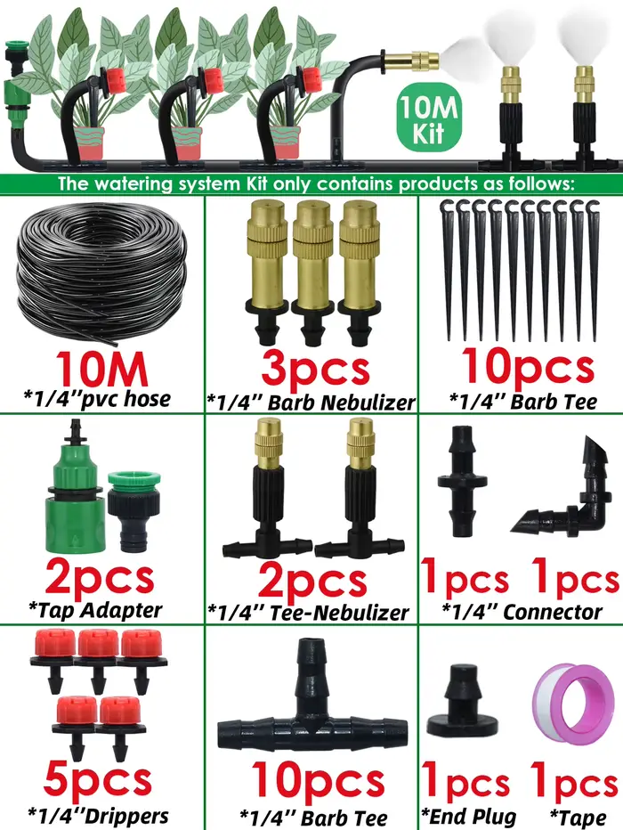 SPRYCLE-Kit d'arrosage automatique, système d'irrigation goutte à goutte bricolage, minuterie, tuyau
