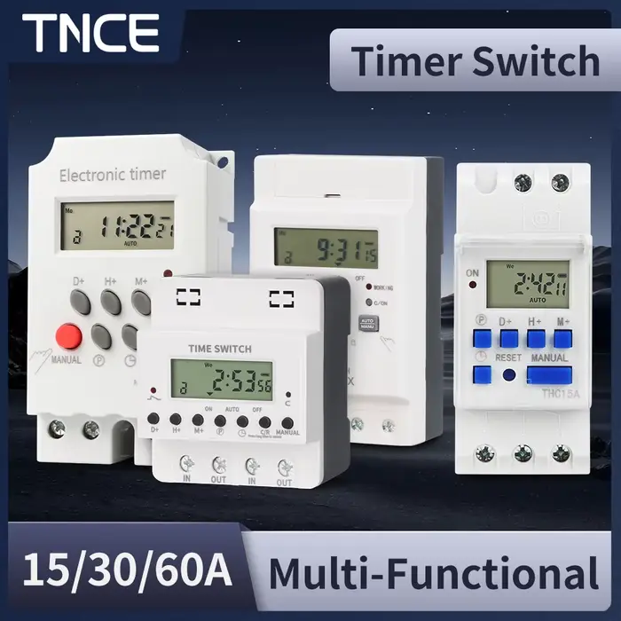 TNCE 15/30/60A commutateur de contrôle de temps 220V pour réverbère