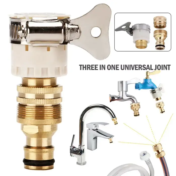 Adapteurs universels pour robinet en métal alliage d'aluminium pour connecter tuyaux d'arrosage de jardin robustes et durables polyvalents pour jardinage et utilisation domestique