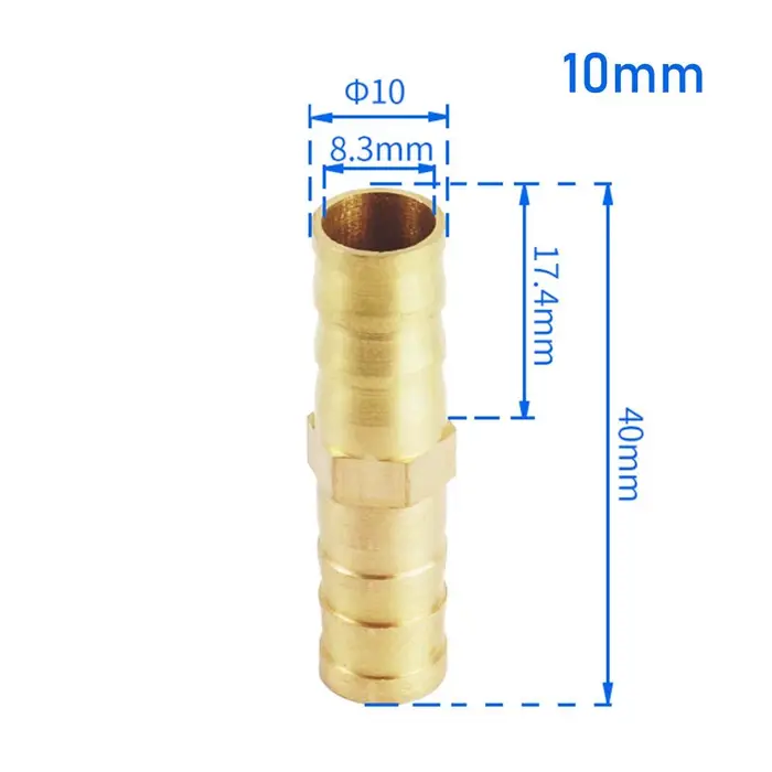Raccord de tuyauterie droit, joint de tube 6mm 8mm 10mm 12mm 16mm, raccord cannelé pour tuyau DE 6-1
