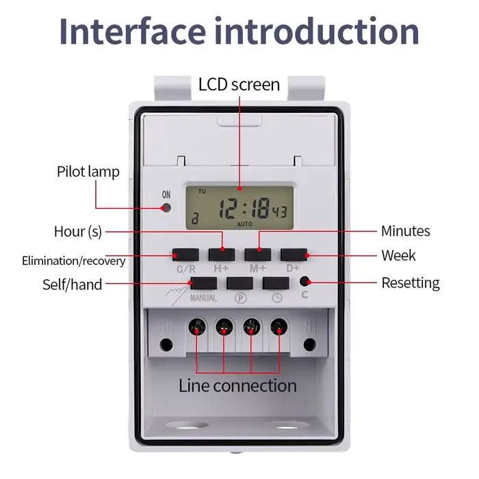 Minuterie numérique multifonctionnelle 220V 30A, interrupteur de contrôle du temps, minuterie électr