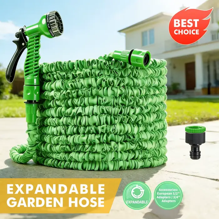 Tuyau d'arrosage extensible vert 15