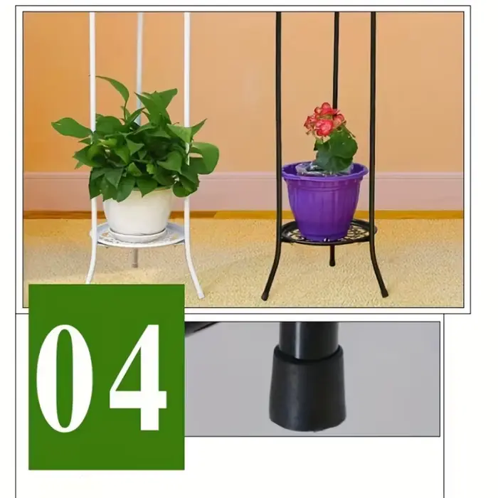 1 paquet, support pour plantes hautes à 2 niveaux, étagère en métal pour plantes, support pour décor