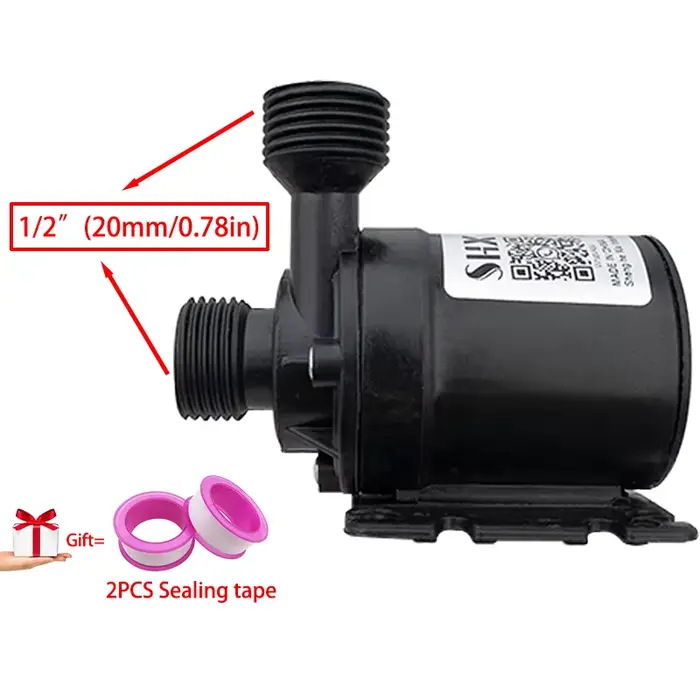 Pompe Submersible silencieuse à moteur sans balais DC12V DC24V 1/2 "800L/H, pompe de surpression de 