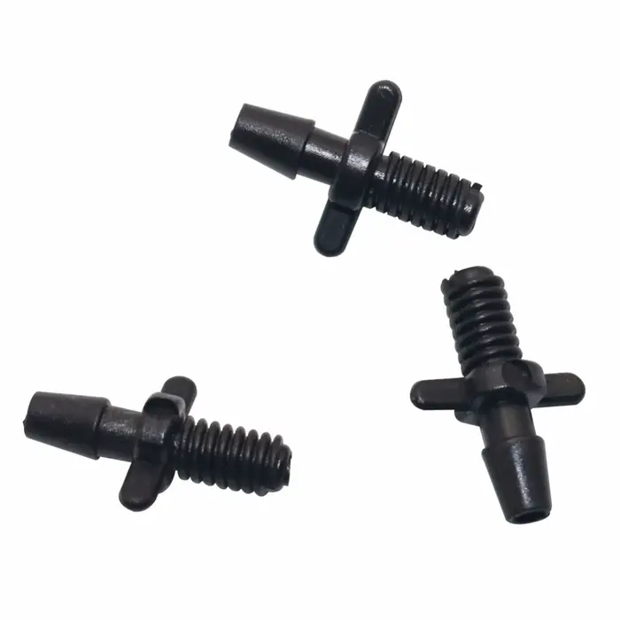 Connecteur barbelé pour tuyau de 3/5mm, 50 pièces, Double voie, filetage de vis de 5mm, micro-irriga