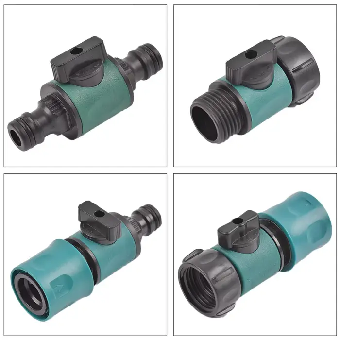 Valve en plastique avec connecteur rapide, filetage femelle 3/4 ", filetage mâle 3/4", Agriculture, 