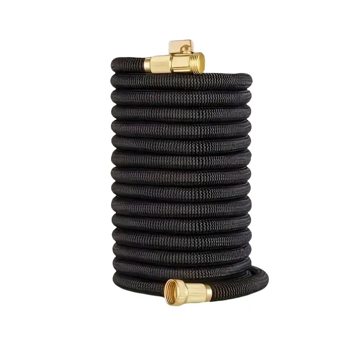 Tuyau d'eau 3/4 standard américain de jardin avec joint bimétallique extensible, tuyau d'eau magique