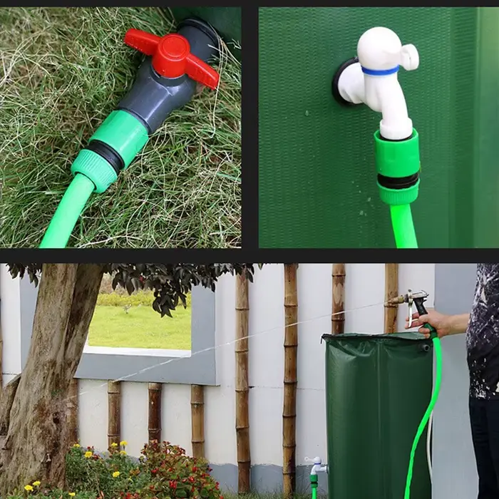 Baril de pluie flexible PVC résistant UV durable pour jardiniers campers et amateurs de plein air occasions spéciales
