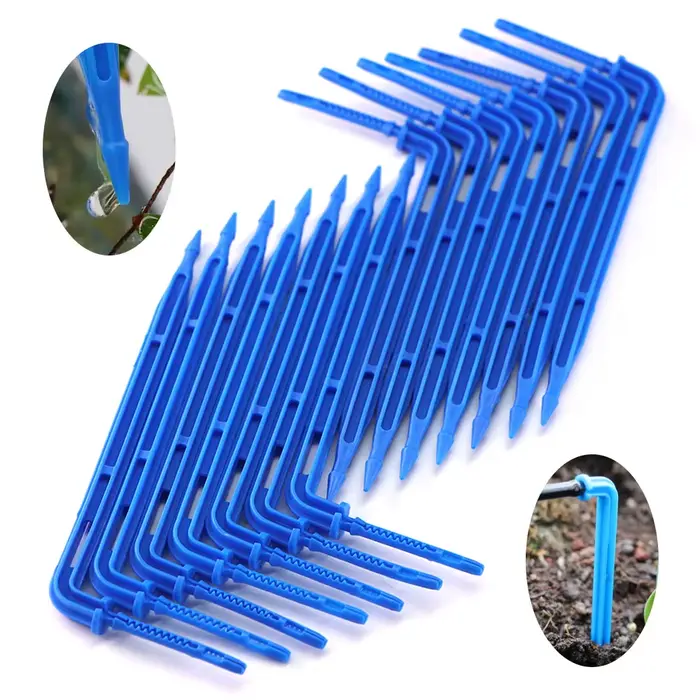 Flèche de courbure de tuyau de jardin 3/5mm, 1/8 en effet, bleu, émetteur de goutte à goutte, arrose