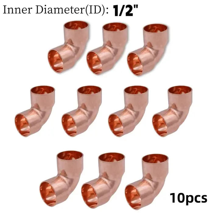 Ensemble 10/20 pièces 90 °   Raccord de tuyau en cuivre |   Coude soudé | Coude en cuivre | Diamètre