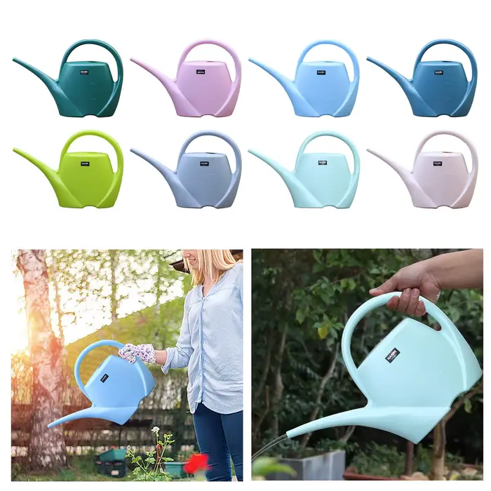 Arrosoir de jardin réutilisable pour plantes d'intérieur, arrosoir de cour, outils de jardinage, arrosoir de jardin, arrosoir de fleurs d'arrière-cour, grande capacité, buse longue avec tête à pulvérisation, pour plantes d'intérieur et extérieures
