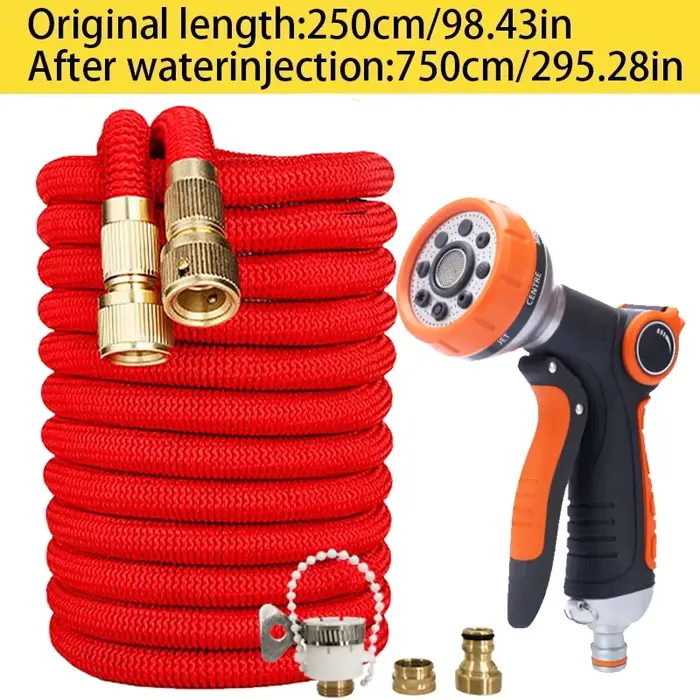 Tuyau d'arrosage de jardin, pistolet à eau haute pression réglable pour lavage de voiture, raccord b