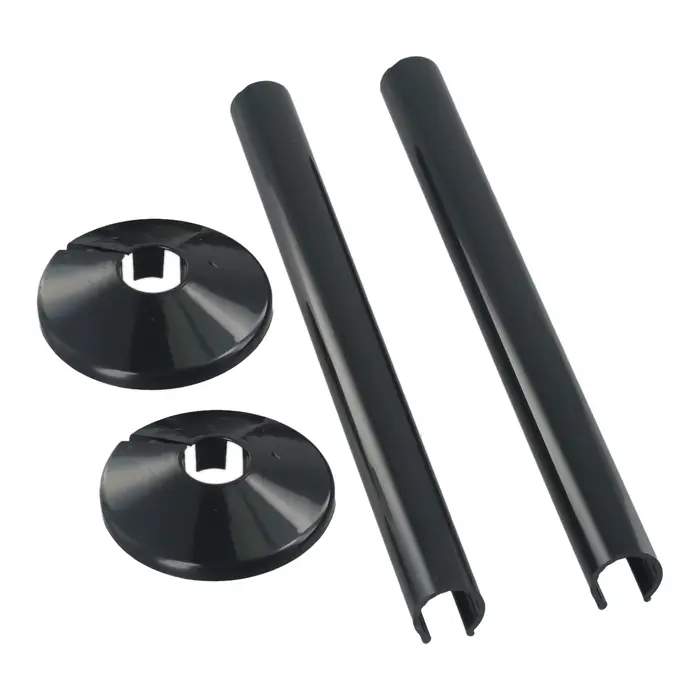 Paquet de 2 couvercles de tuyaux de radiateur avec colliers