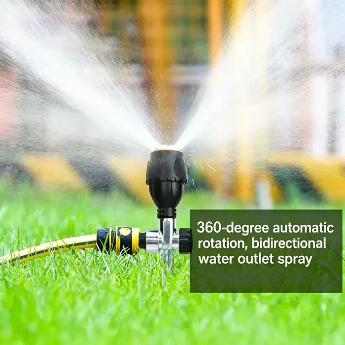 Arroseur à bras oscillant en plastique 360° pour jardin et pelouse, kit d'arrosage automatique sans produits chimiques pour aménagement paysager et irrigation agricole