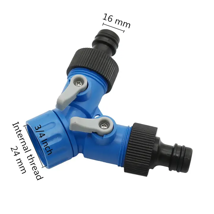 Valve de Shunt à filetage femelle 3/4 pouces, connecteur rapide en forme de Y, système d'irrigation 