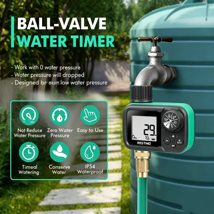 Programmateur d'arrosage intelligent pour jardin à basse pression